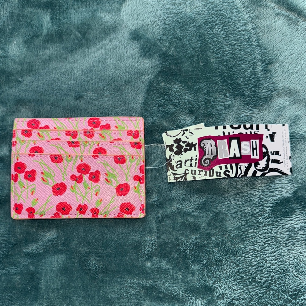 Brash Floral Pink Card Holder